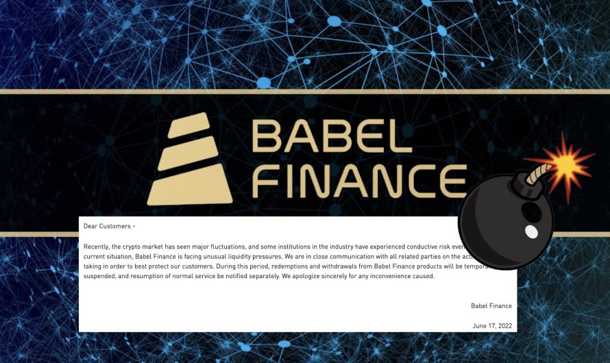 再一未爆彈？Babel Finance面臨「數億美元虧損」流動性危機，已凍結客戶提幣