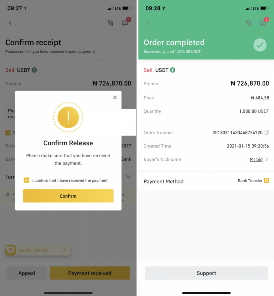 how to sell crypto on binance p2p by web and mobile app 13