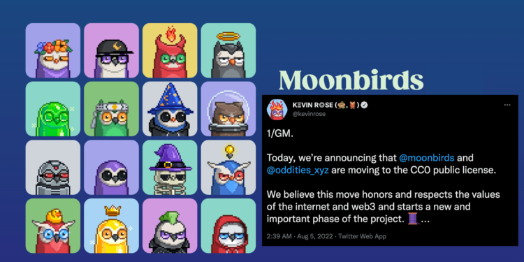 [新聞]Moonbirds宣布轉CC0認為是做平台還是做品牌?